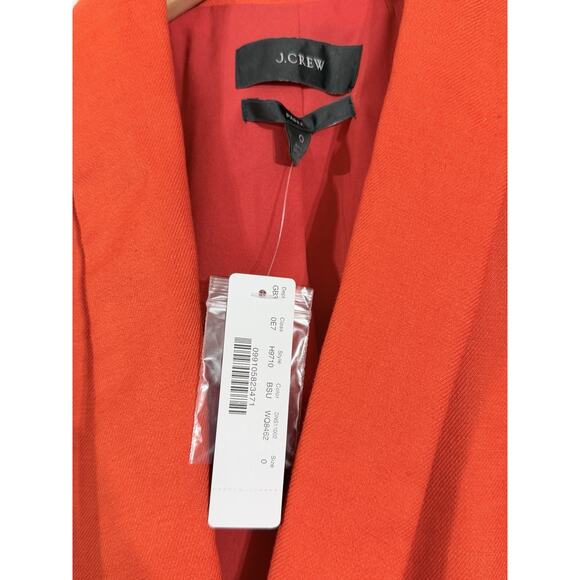 NEW J. Crew Parke H9710 Women's Orange Linen Blend Blazer Size 0 NWT - Picture 2 of 3